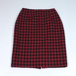 LOUBEN women's virgin wool houndstooth skirt size 8